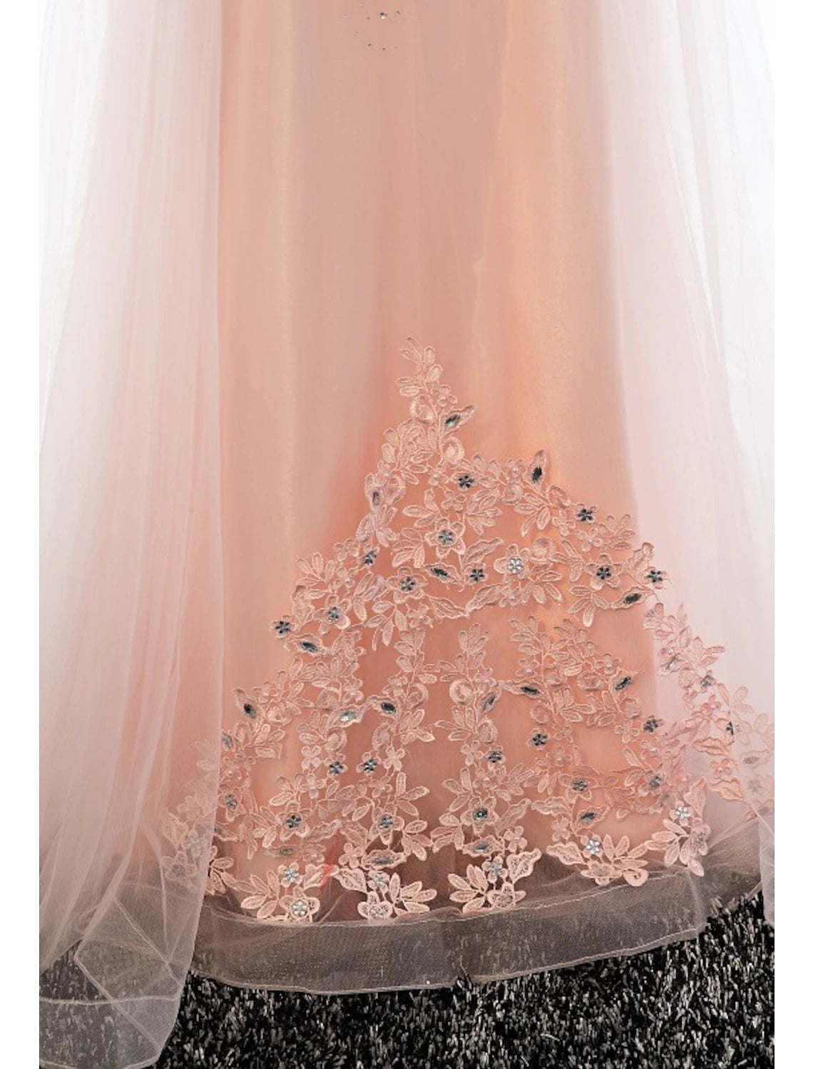 Wholesa Sheath / Column Dress Wedding Guest Prom Floor Length Sleeveless Illusion Neck Satin with Crystals Appliques