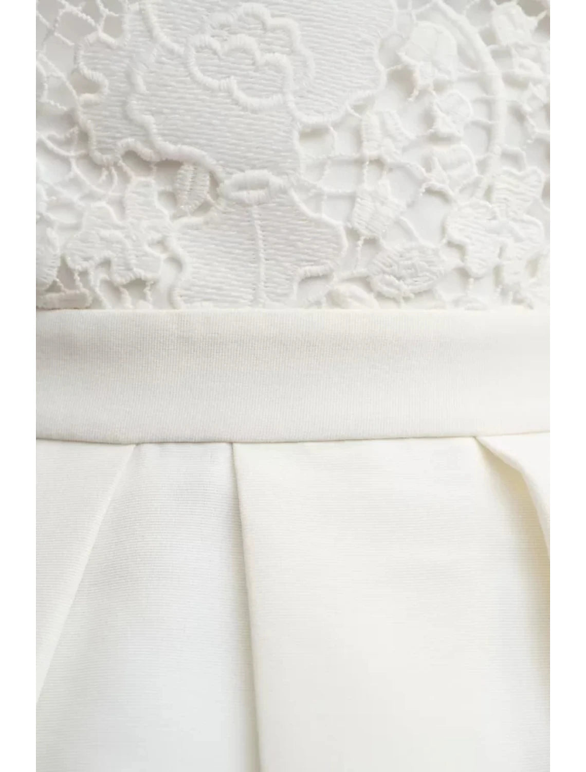 Wholesa Lace A-Line Cocktail White Black Dresses Sexy Dress Party Wear Fall Tea Length Long Sleeve High Neck Stretch Fabric with Pleats