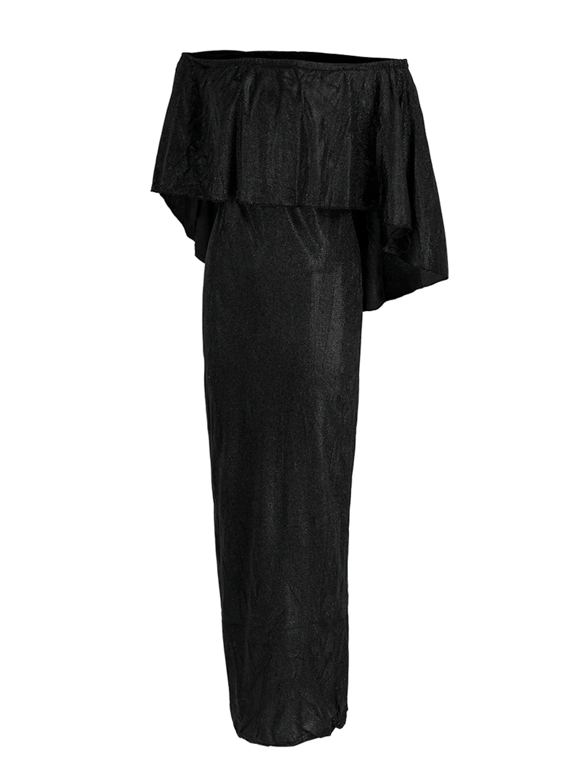 Wholesa Mermaid / Trumpet Evening Gown Sparkle & Shine Dress Formal Wedding Guest Sweep / Brush Train Sleeveless Off Shoulder Capes Sequined with Sequin Slit