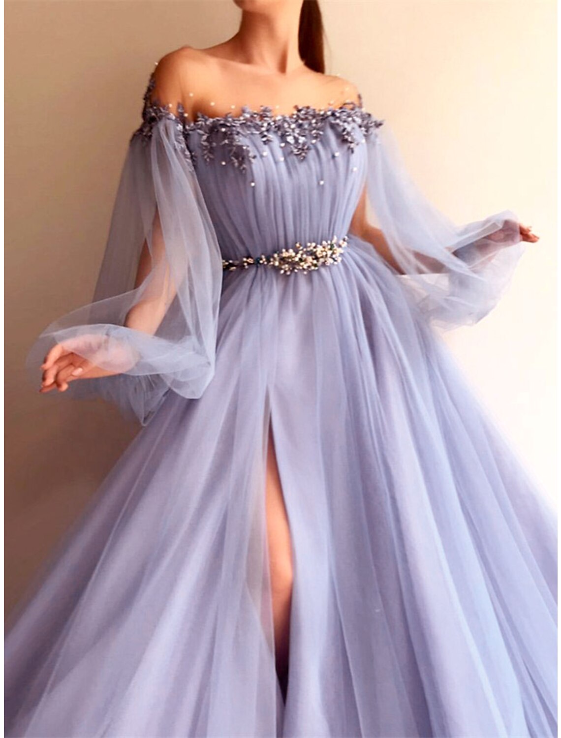 Wholesa A-Line Elegant Formal Evening Birthday Dress Off Shoulder Long –  CNTNZ Dresses Wholesale