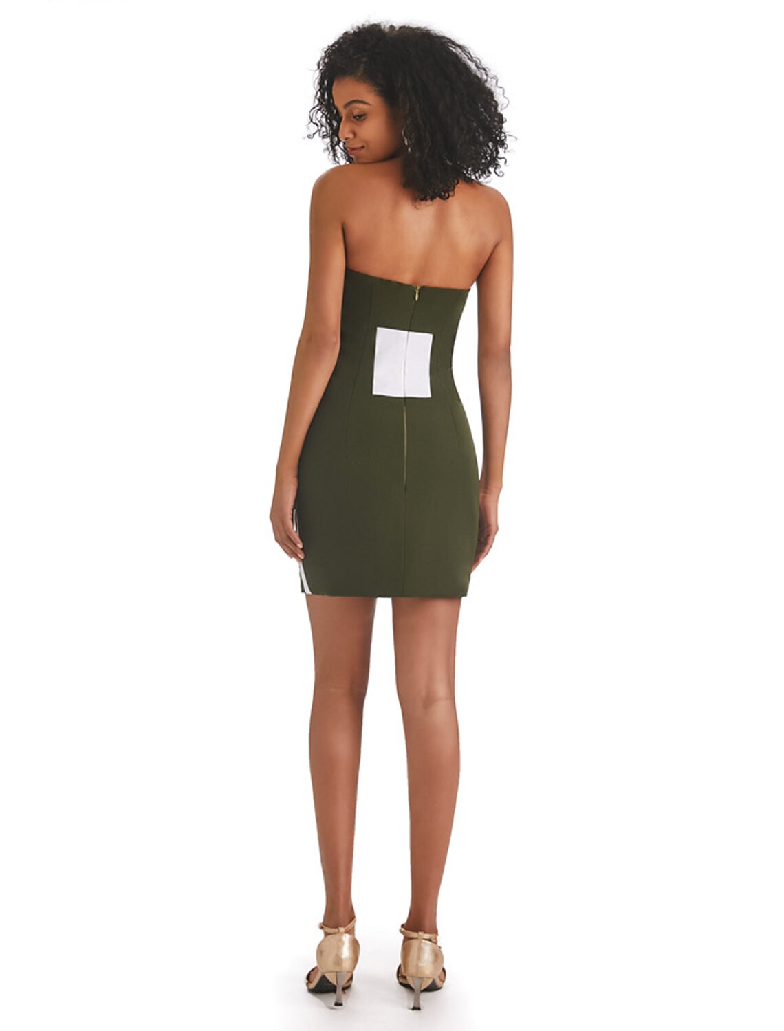 Wholesa Sheath / Column Homecoming Dresses Color Block Dress Graduation Birthday Short / Mini Sleeveless Strapless Stretch Fabric with Fringe