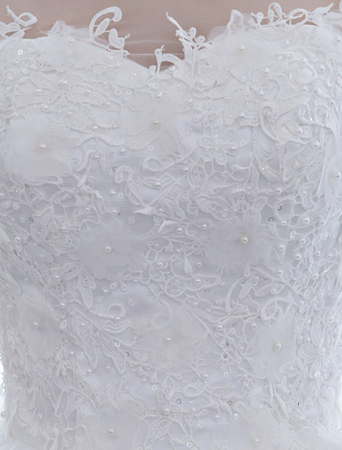 wholesale  Reception Formal Wedding Dresses Ball Gown Illusion Neck Half Sleeve Floor Length Satin Bridal Gowns With Lace