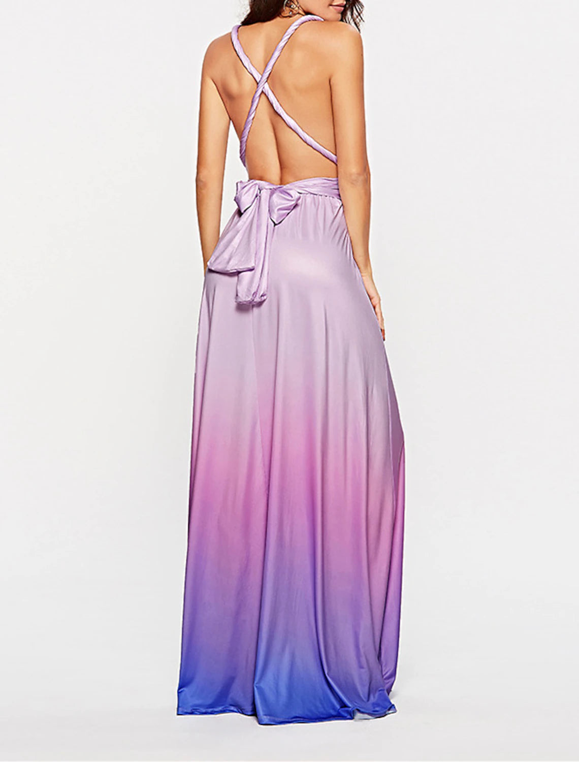 wholesale  A-Line Bridesmaid Dress V Neck Sleeveless Elegant Floor Length Spandex with Ruching