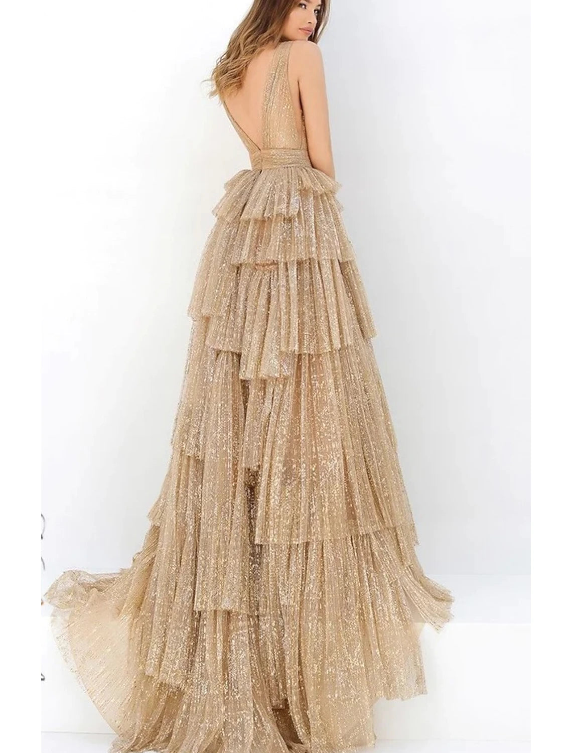 Wholesa  Ball Gown A-Line Prom Dresses Elegant Dress Formal Prom Floor Length Sleeveless V Neck Tulle with Ruched