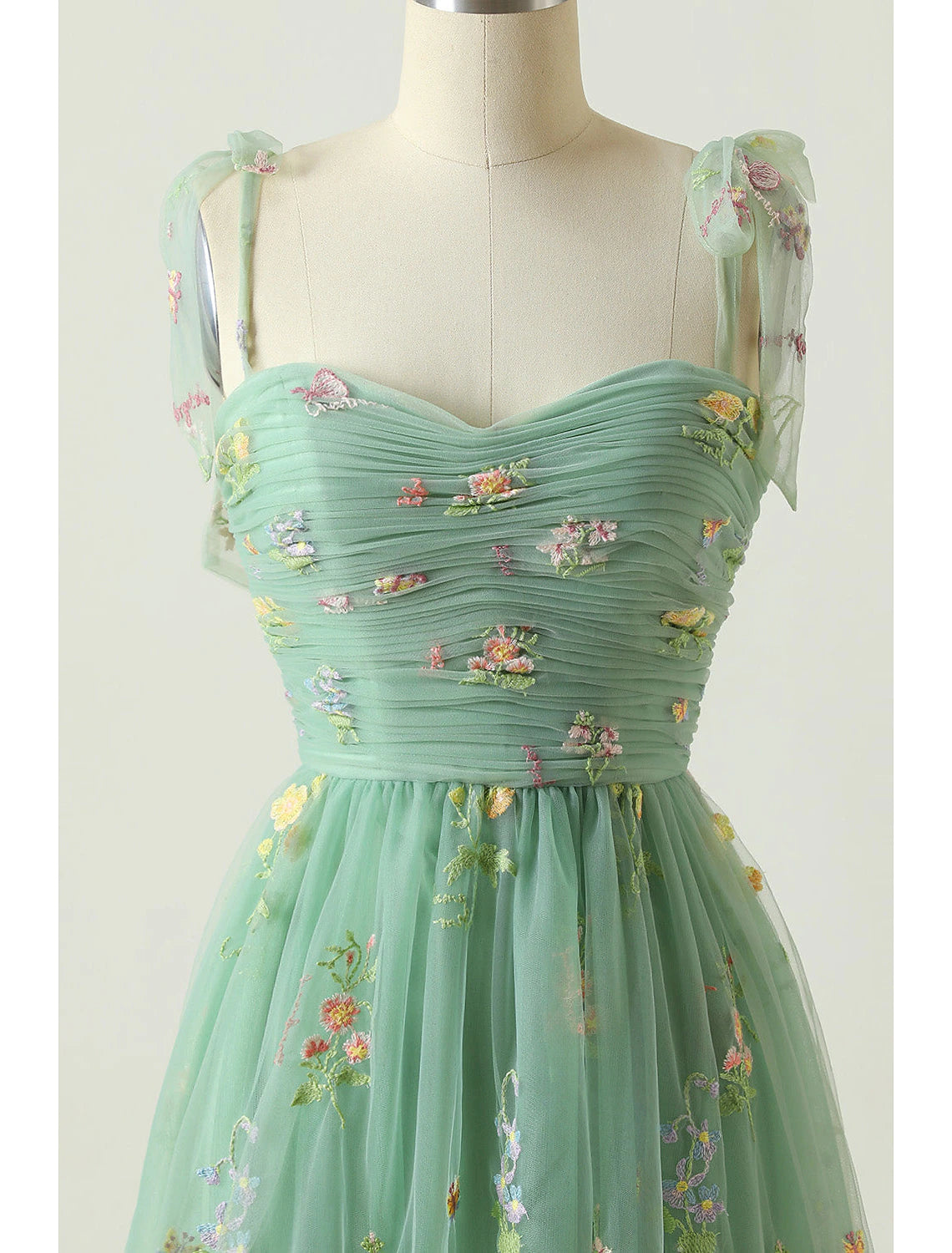 wholesale  A-Line Prom Dresses Floral Dress Formal Wedding Guest Floor Length Sleeveless Sweetheart Lace Backless with Pleats Ruched