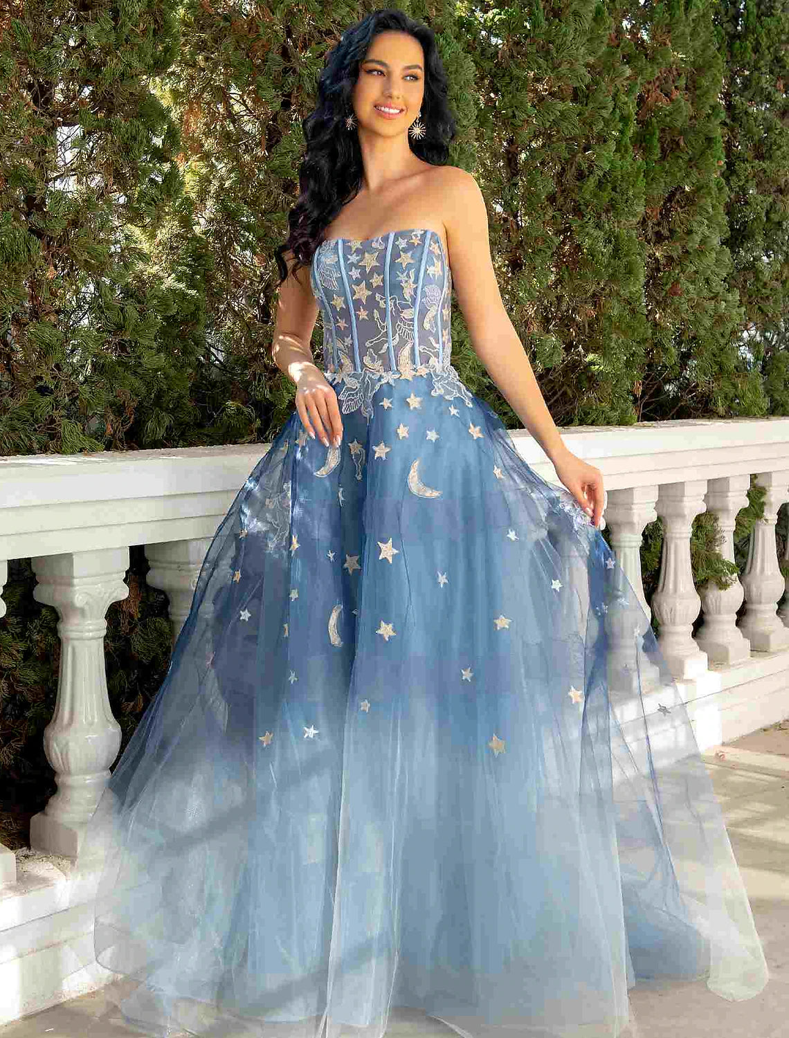 Wholesa Ball Gown Prom Dresses Luxurious Dress Wedding Party Birthday Court Train Sleeveless Strapless Lace with Sequin Appliques