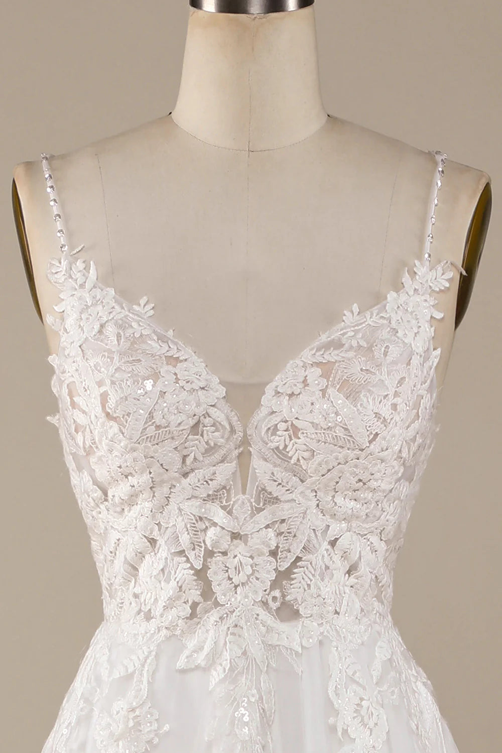 Wholesa A-Line Tulle Criss-Cross Straps Back Wedding Dress
