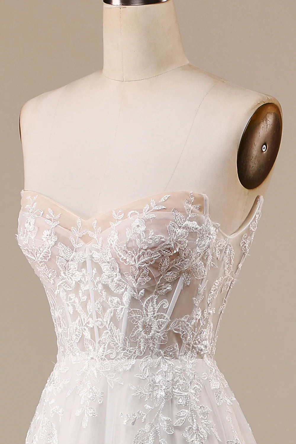 Wholesa Detachable Off the Shoulder Corset Tulle Wedding Dress