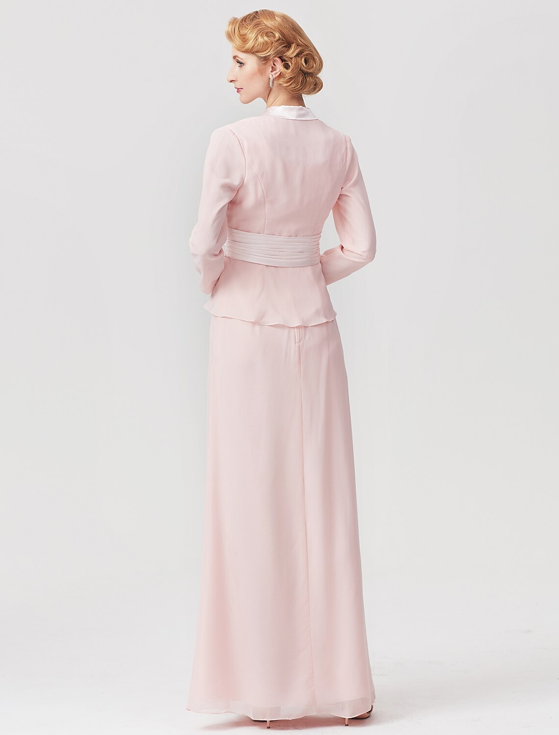 wholesale  Two Piece A-Line Mother of the Bride Dress Elegant Square Neck Floor Length Chiffon Charmeuse Sleeveless Wrap Included with Ruched