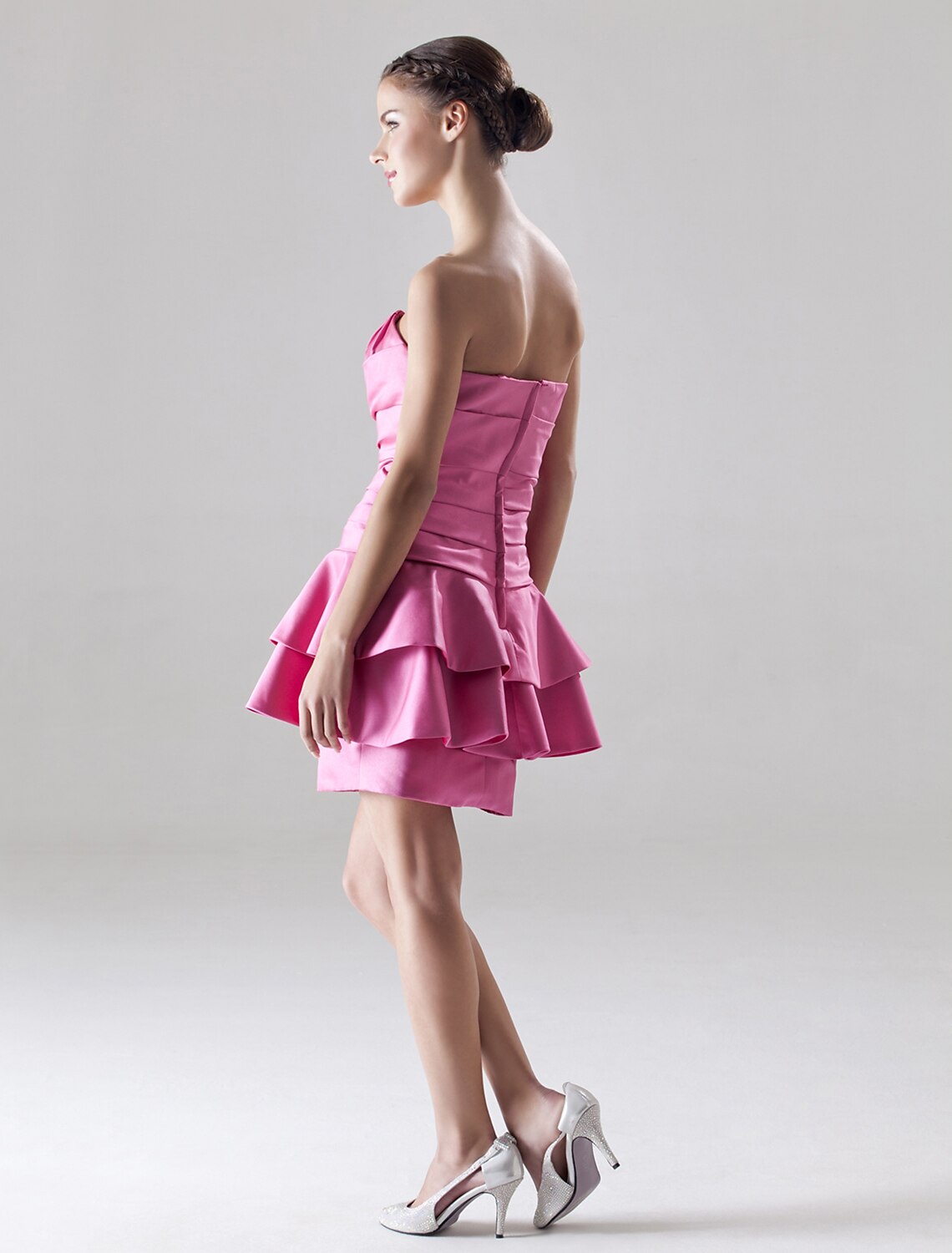 Wholesa  A-Line Dress Homecoming Cocktail Party Short / Mini Sleeveless Sweetheart Satin with Side Draping